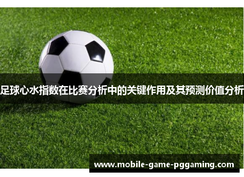 足球心水指数在比赛分析中的关键作用及其预测价值分析