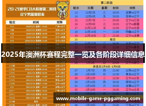 2025年澳洲杯赛程完整一览及各阶段详细信息